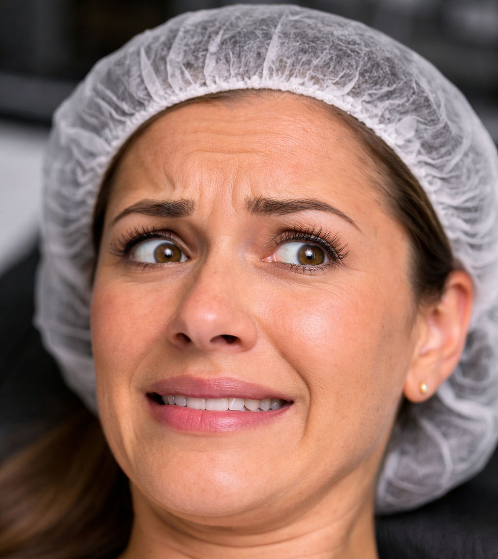 A woman worried that her permanent makeup procedure will hurt