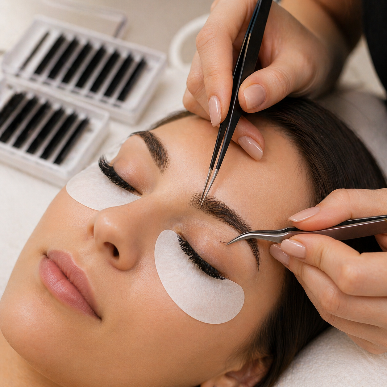 Wimpern setzen