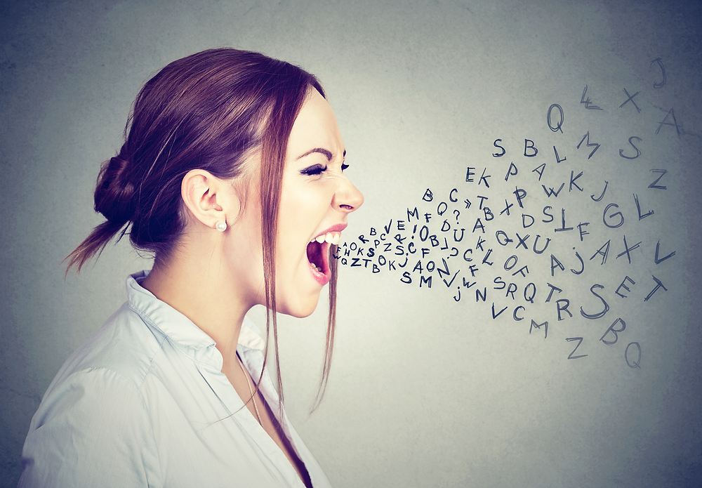 Bad communication skills flowing from mouth
