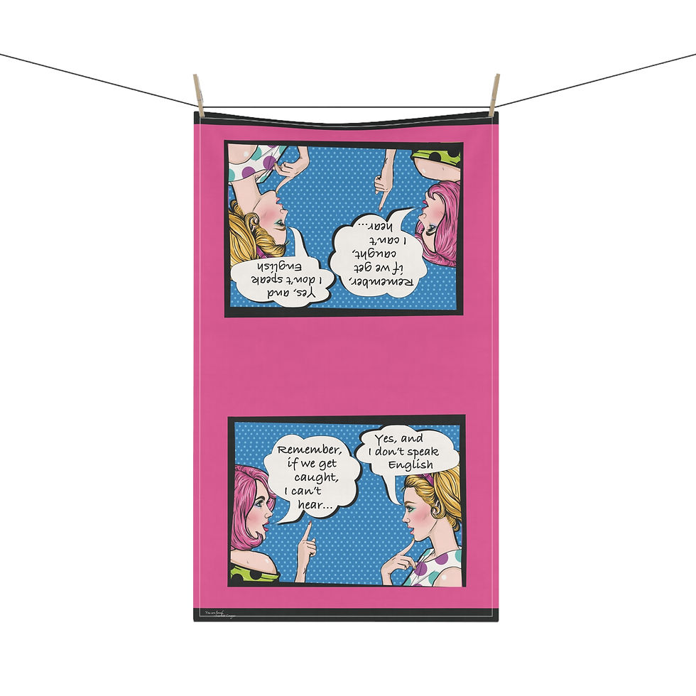 Troublemaker Pop Art Tea Towel