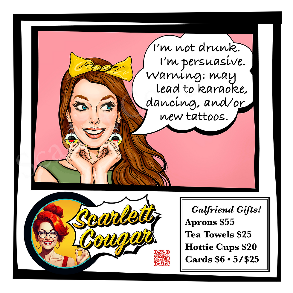 Thumbnail: Persuasive ~ Funny Tea Towel Gift for Her | Luxury Gift-Boxed – Scarlett Cougar