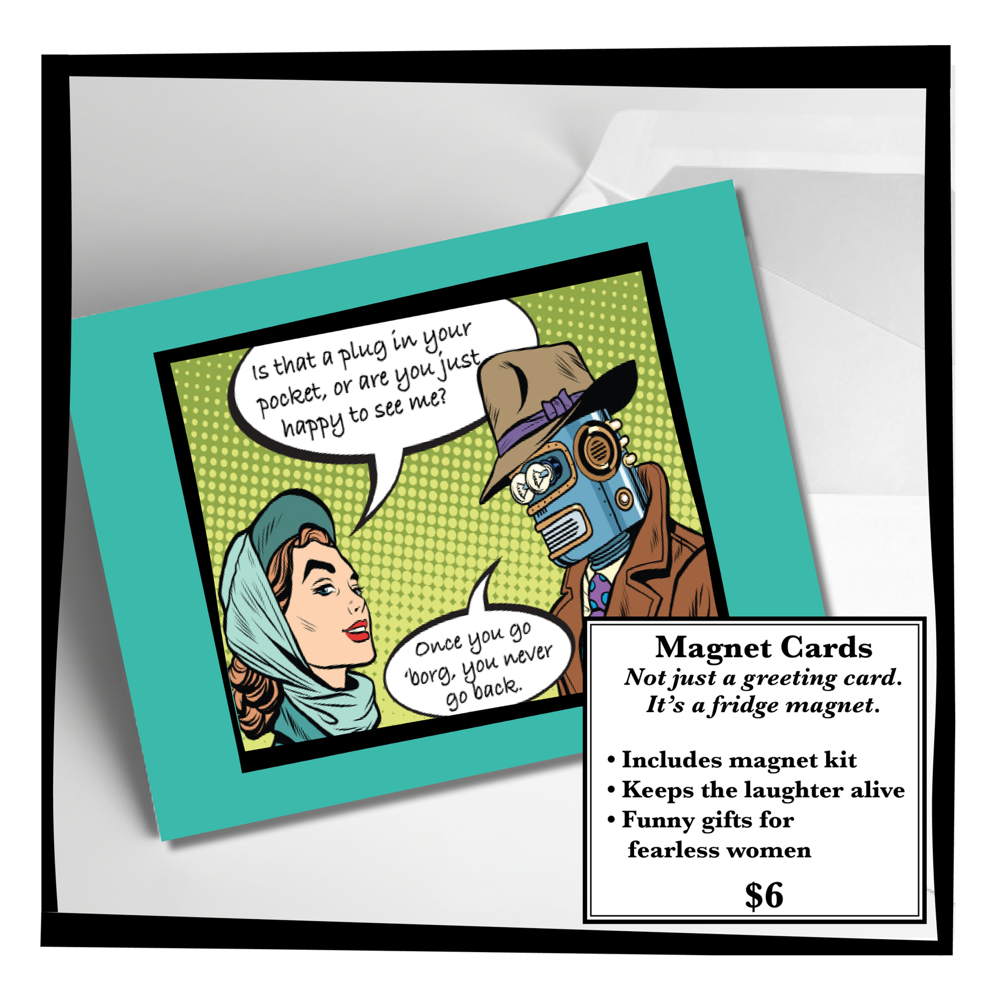 Borg ~ Funny Greeting Card AND Fridge Magnet