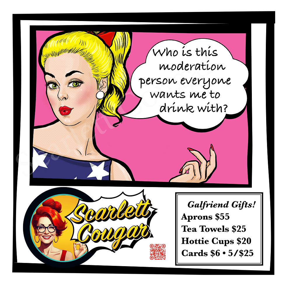 Thumbnail: Moderation ~ Funny Card for Her | Snarky Card for Friends, Scarlett Cougar