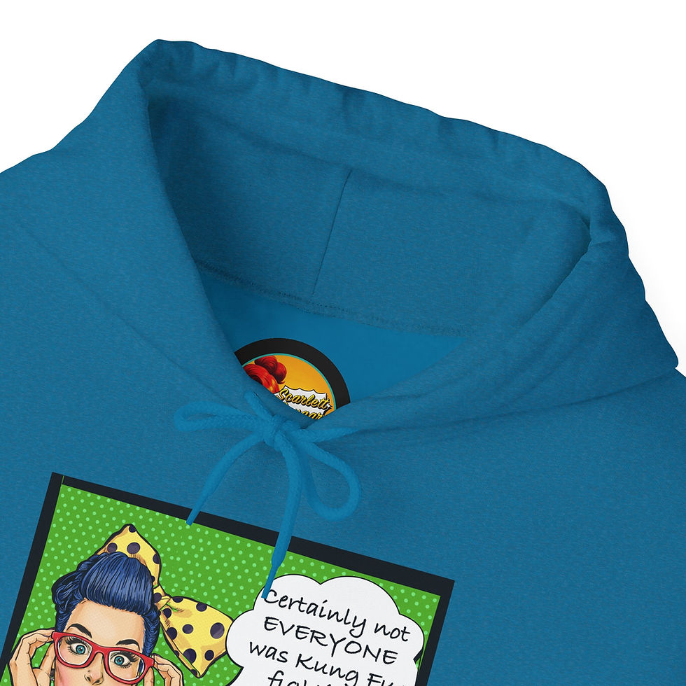 Thumbnail: Kung Fu - Funny Hoodie Fleece Pullover, Unique Cozy Gift for Her, 6 Rich Colors