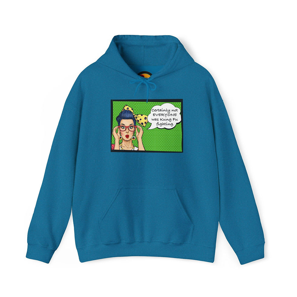 Kung Fu - Funny Hoodie Fleece Pullover, Unique Cozy Gift for Her, 6 Rich Colors