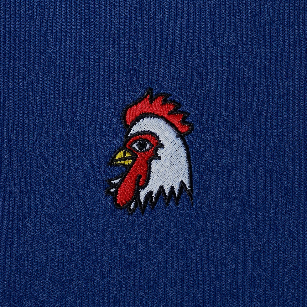 サムネイル： "CHICKEN SCHOOL" Polo shirt for Unisex color:Navy