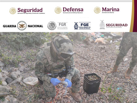 En Escuinapa, personal especializado del Grupo Interinstitucional destruyó un artefacto explosivo