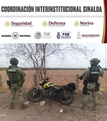 En Guamúchil, Grupo Interinstitucional asegura motocicleta y marihuana en diferentes presentaciones