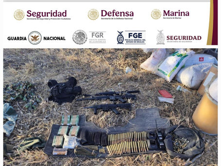 En Culiacán, Grupo Interinstitucional asegura vehículo, armas y precursores químicos