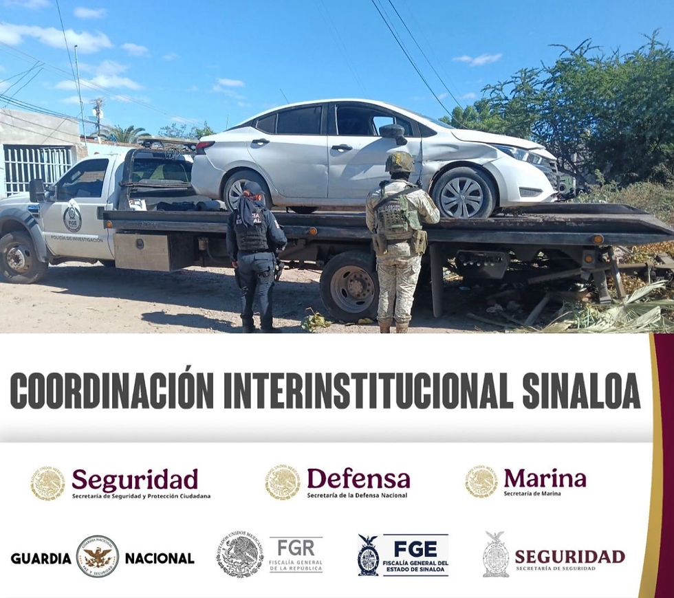 Tras reporte al 911, el Grupo Interinstitucional recupera 2 vehículos con reporte de robo en Navolato