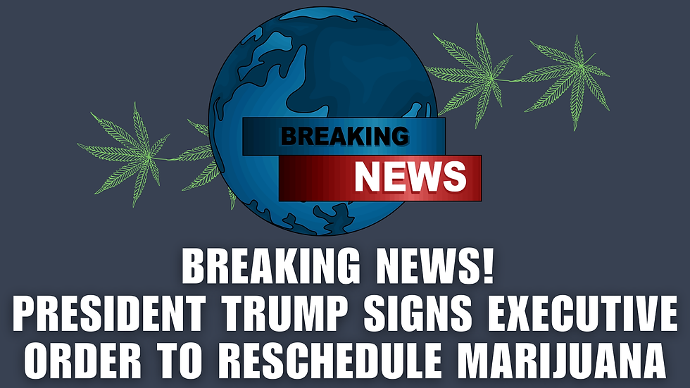 Breaking News: President Trump Signs Executive Order to Reschedule Marijuana