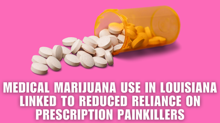 Medical Marijuana Use in Louisiana Linked to Reduced Reliance on Prescription Painkillers