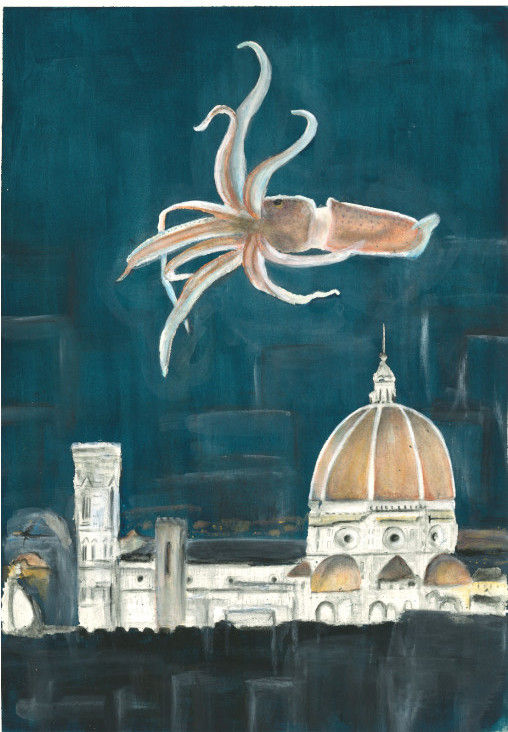 Un calamaro su Firenze