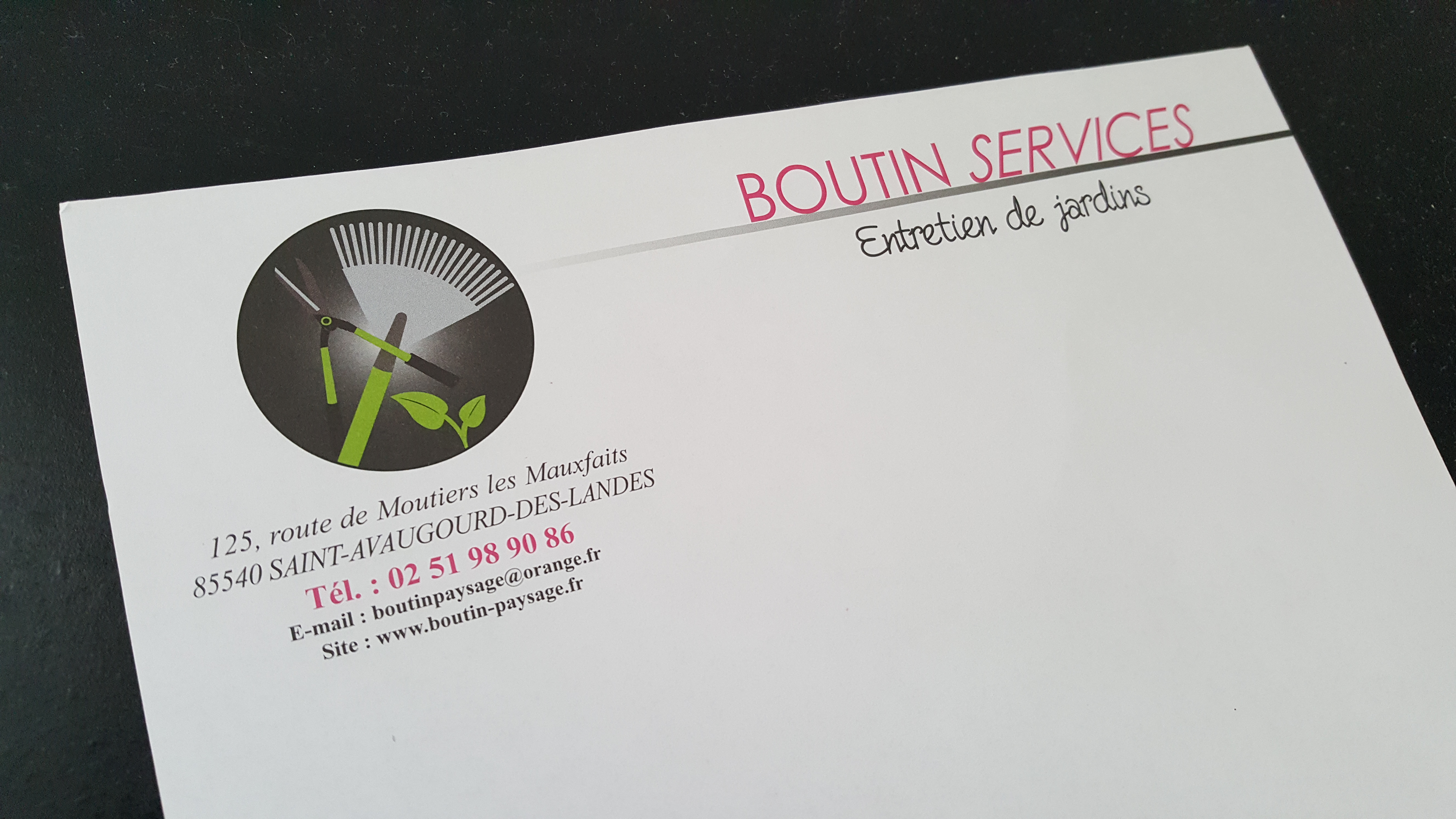Tête de lettre Boutin Services