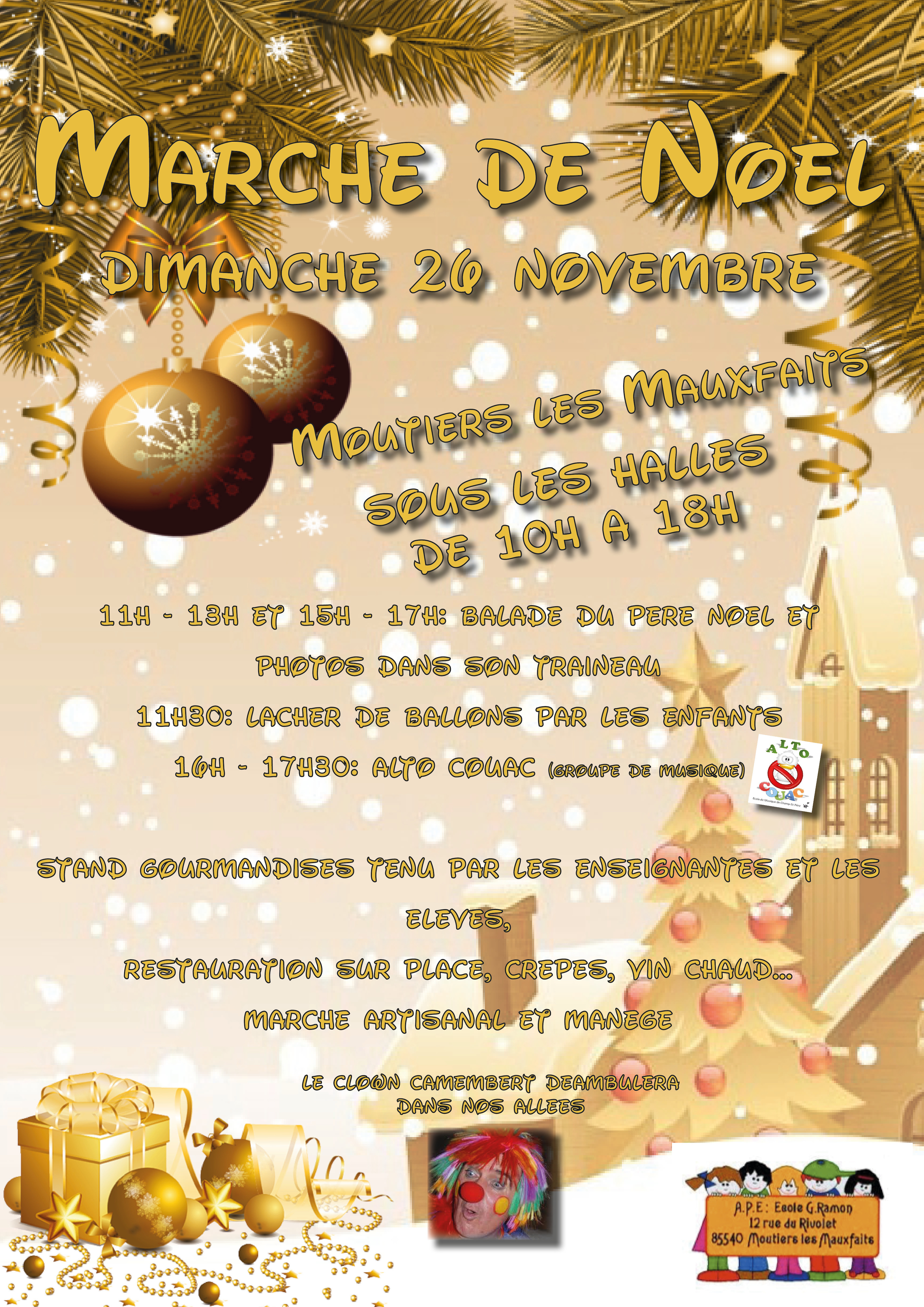 Affiche Marché de Noël APE