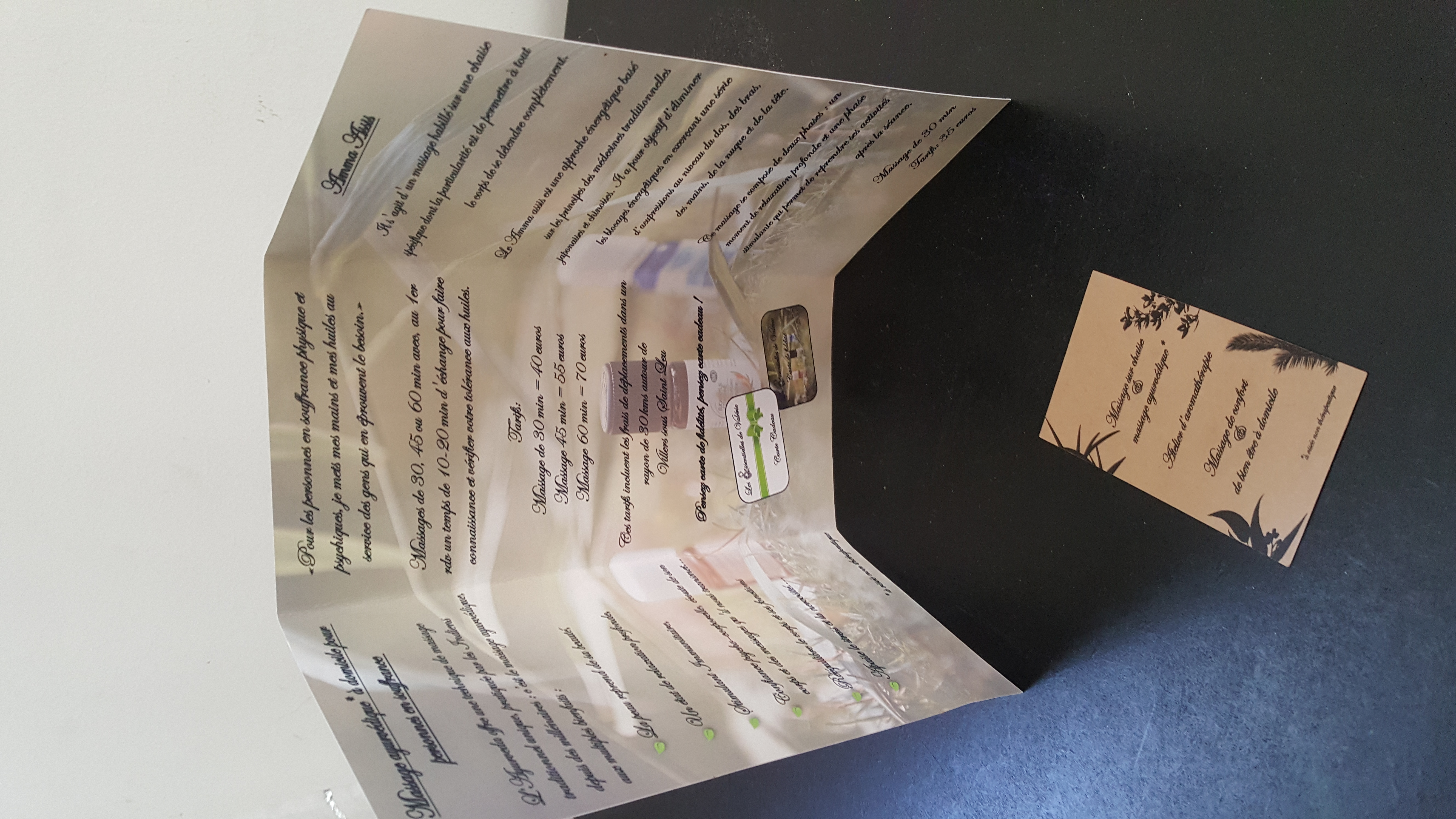 Brochure et carte de visite Aroma