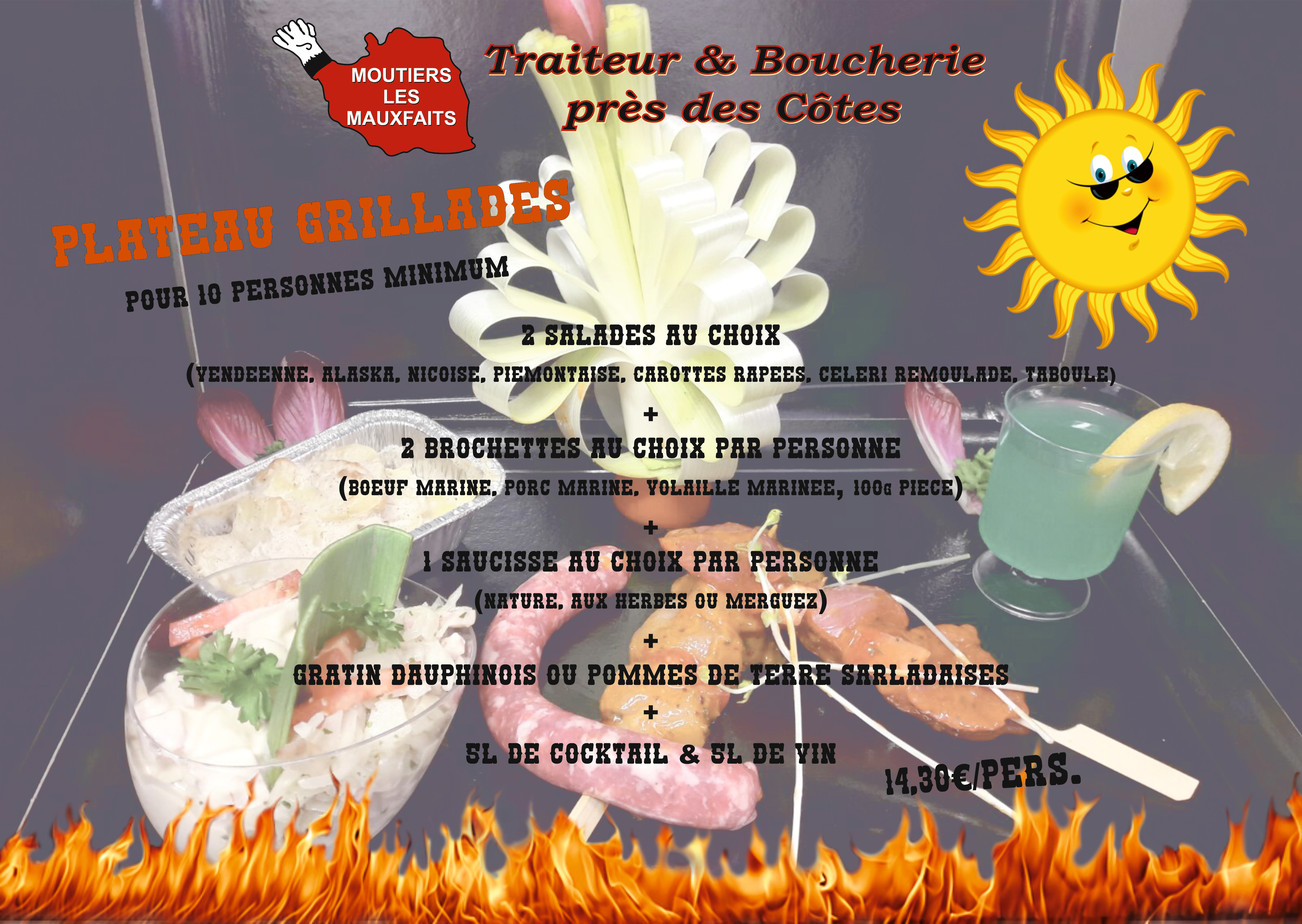 Plateau grillade Traiteur Boucherie