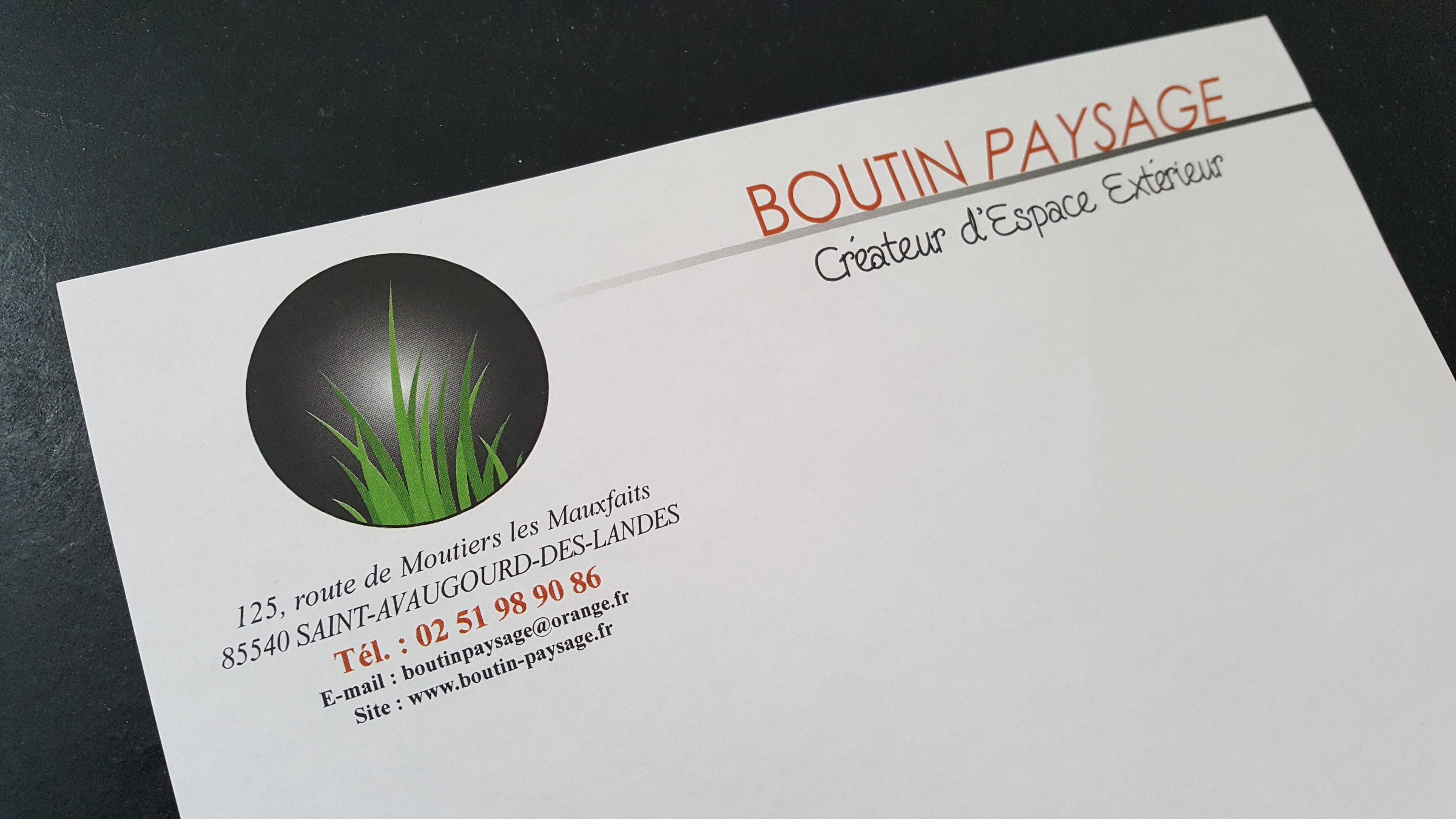Tête de lettre Boutin Paysage