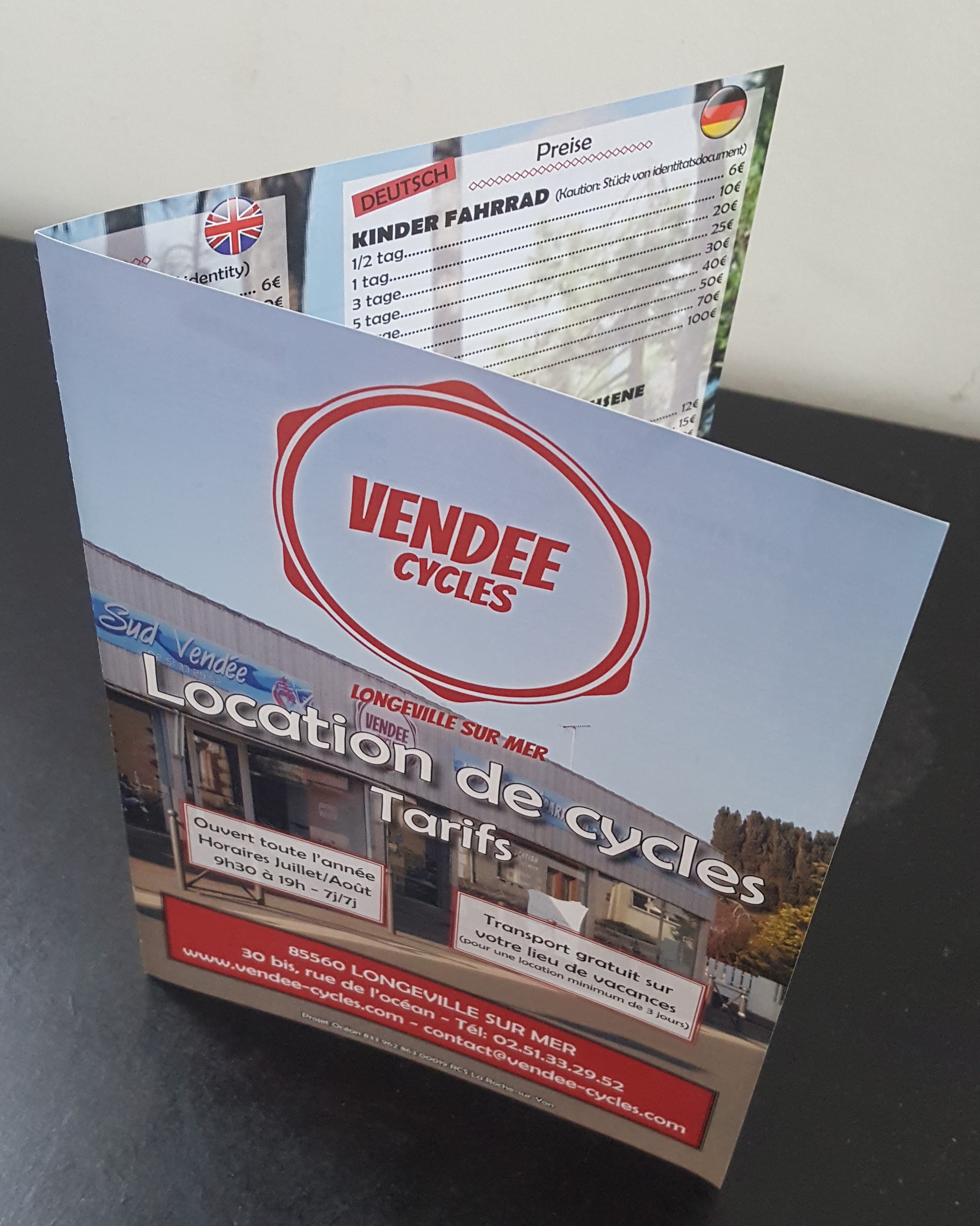 Dépliant Vendée Cycles