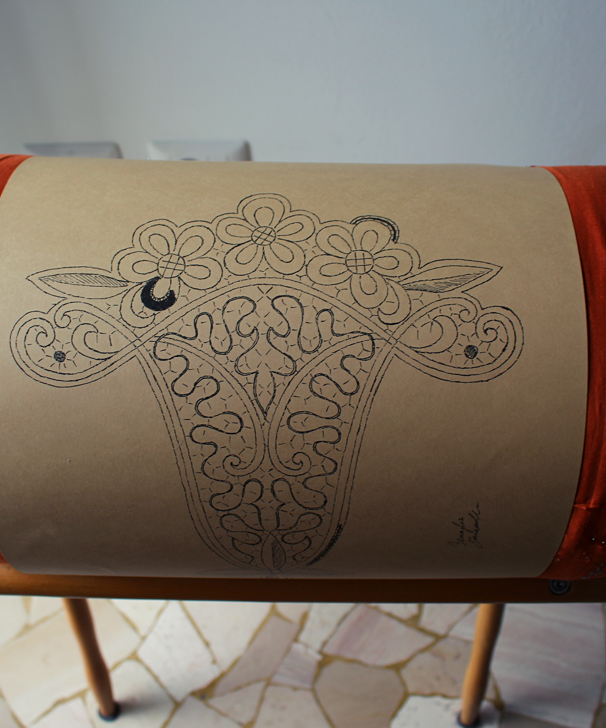 Inserto per Tenda con fiori