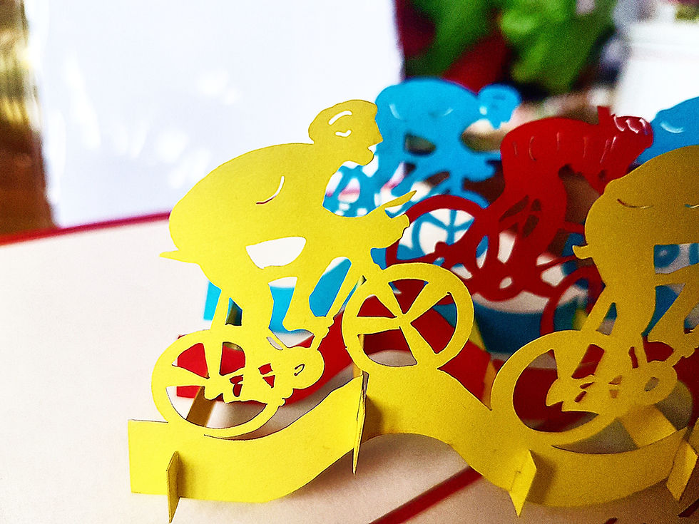 Miniaturbild: Fahrrad Geburtstagskarte Popup  Karte