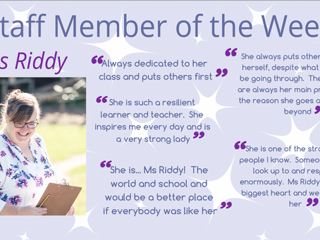 Staff Member of The Week