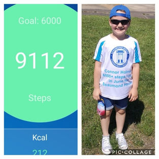 Connor's 6000 steps a day walk to fundraise for Beaumond House