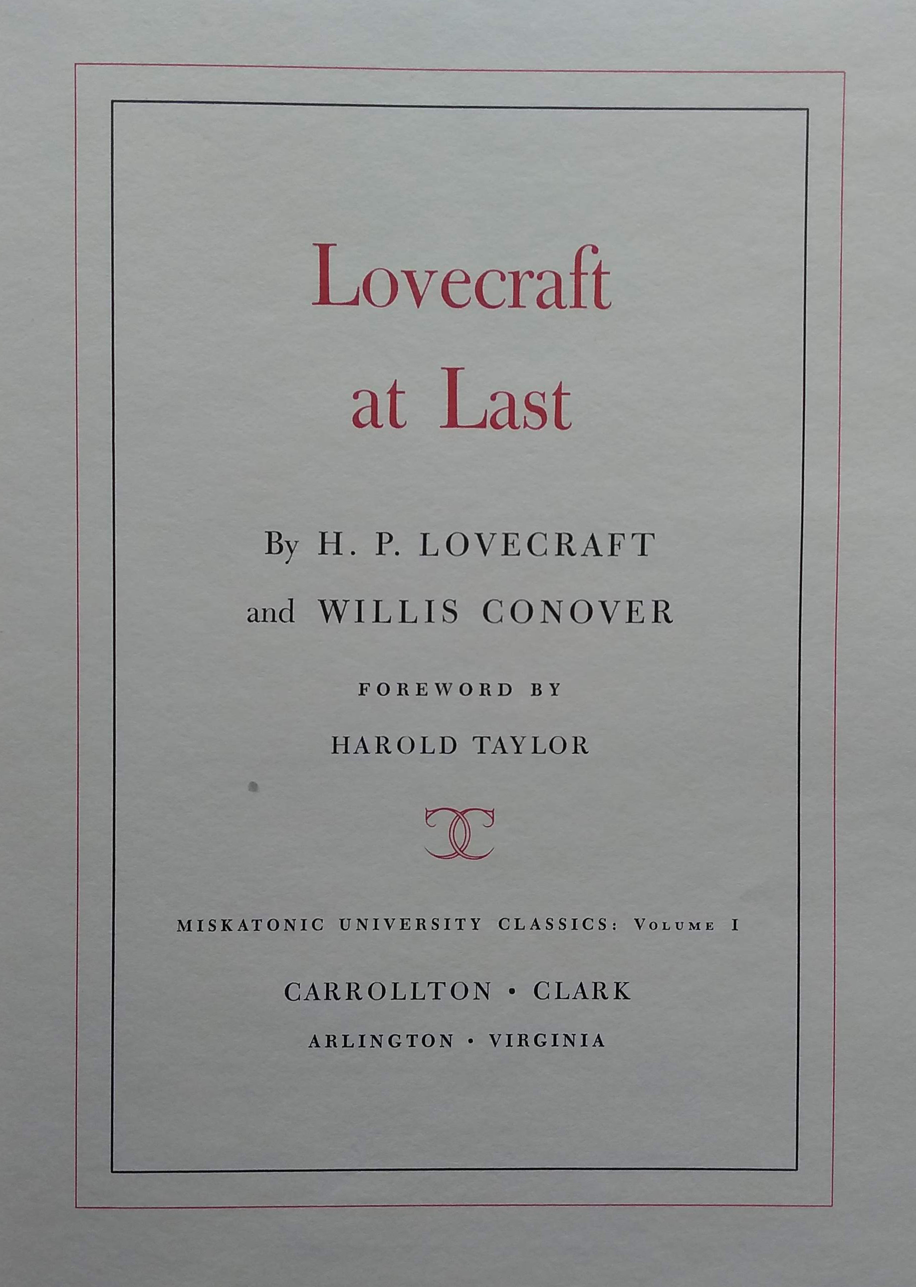 Lovecraft at last