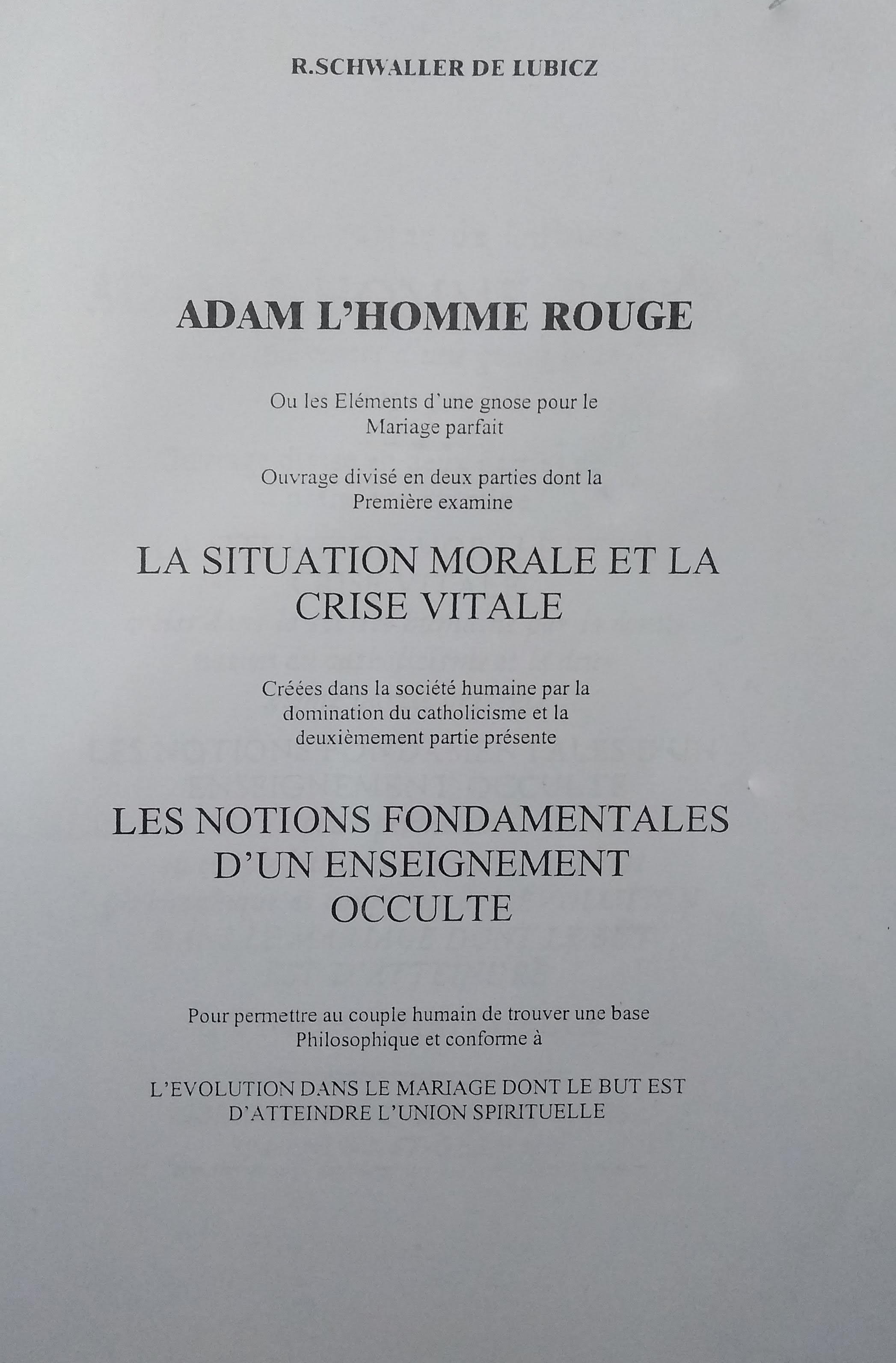 La Situation Morale et la Crise...