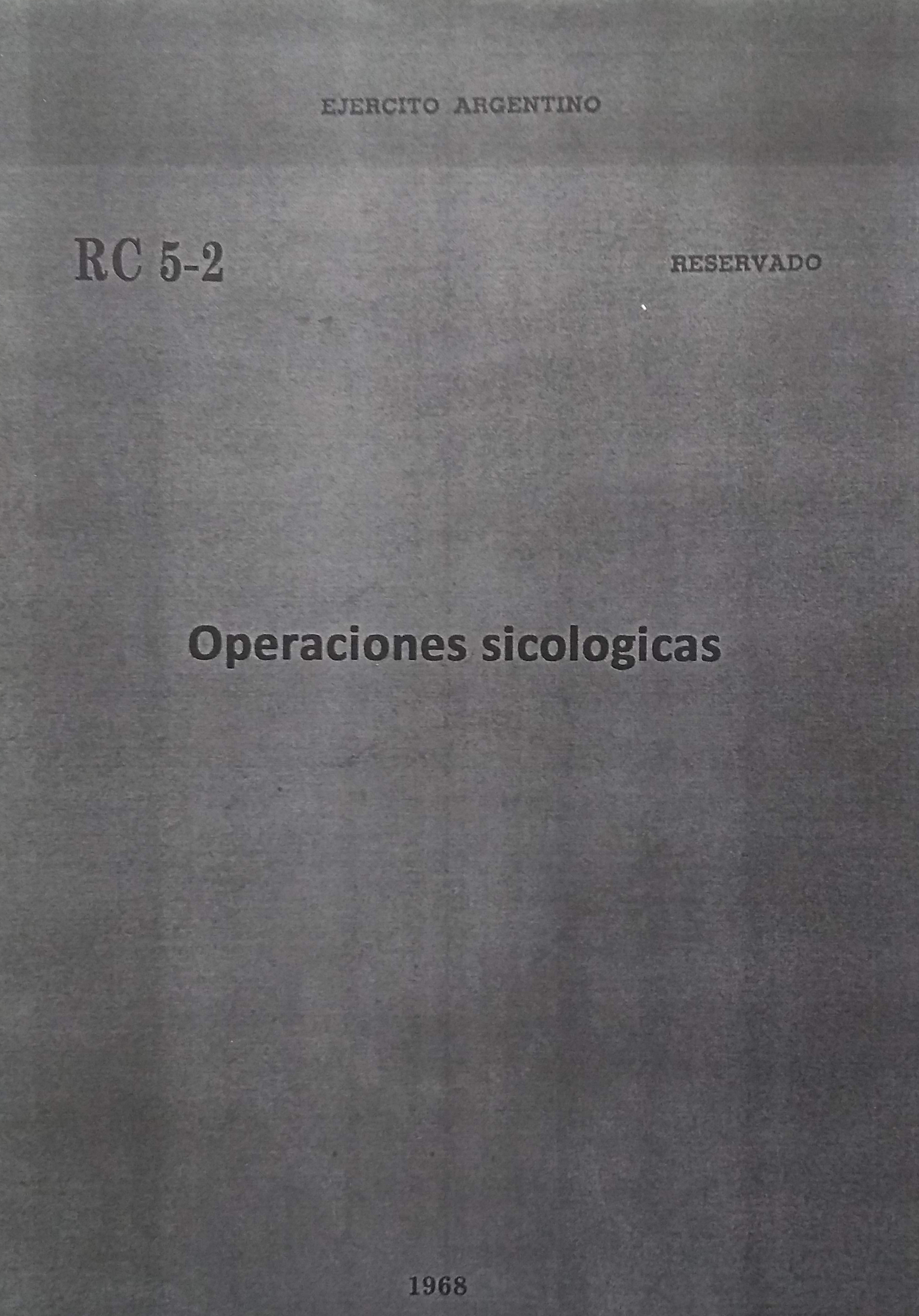 Operaciones sicologicas