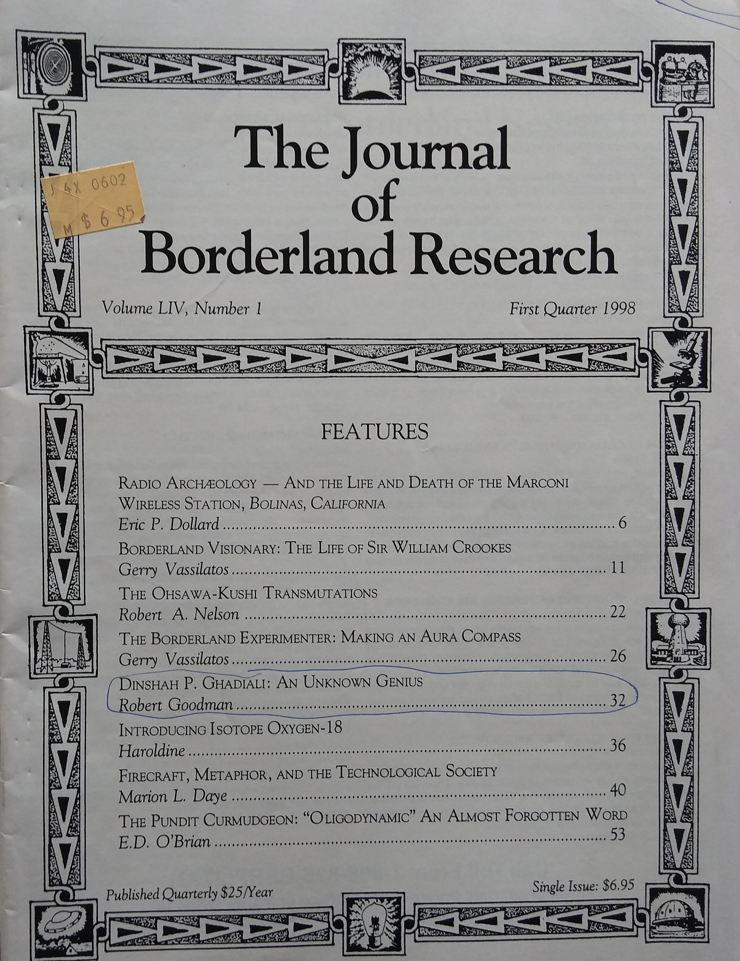 The Journal of Borderland Research
