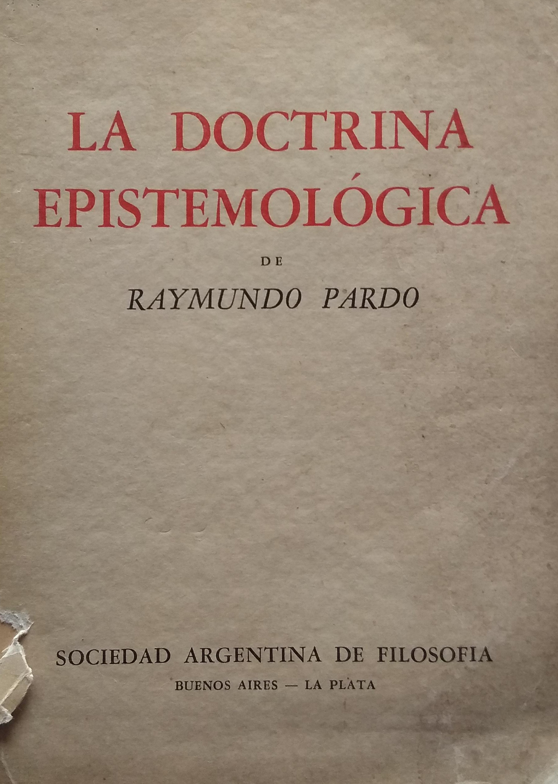 La doctrina epistemologica