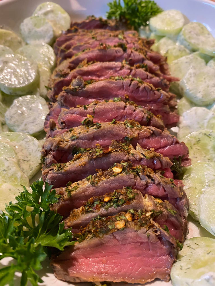 Petite Beef Tenderloin with Herb Crust