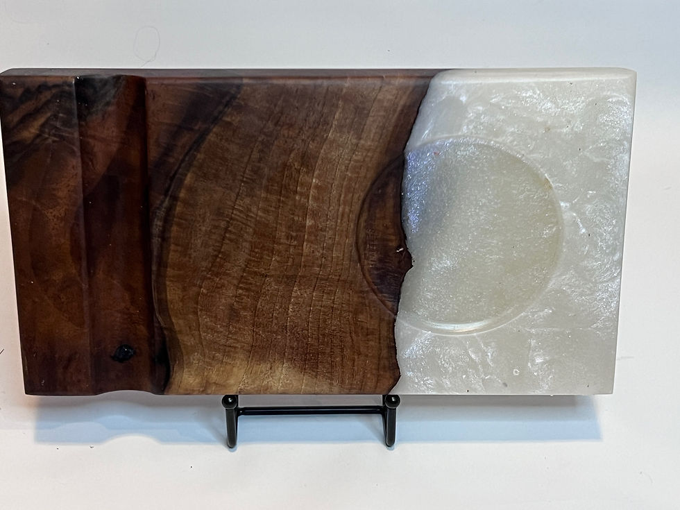 Thumbnail: Live Edge Claro Walnut and Epoxy Whiskey Cigar Tray
