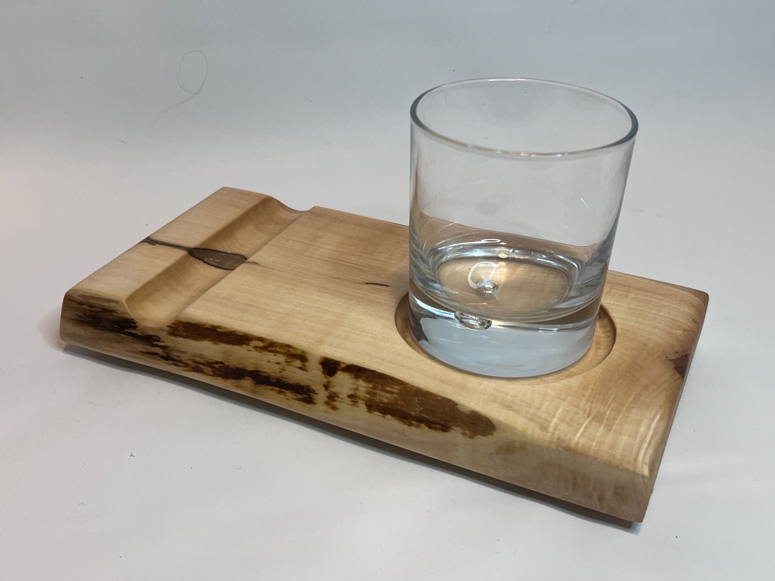 Live Edge Maplw Whiskey Cigar Tray