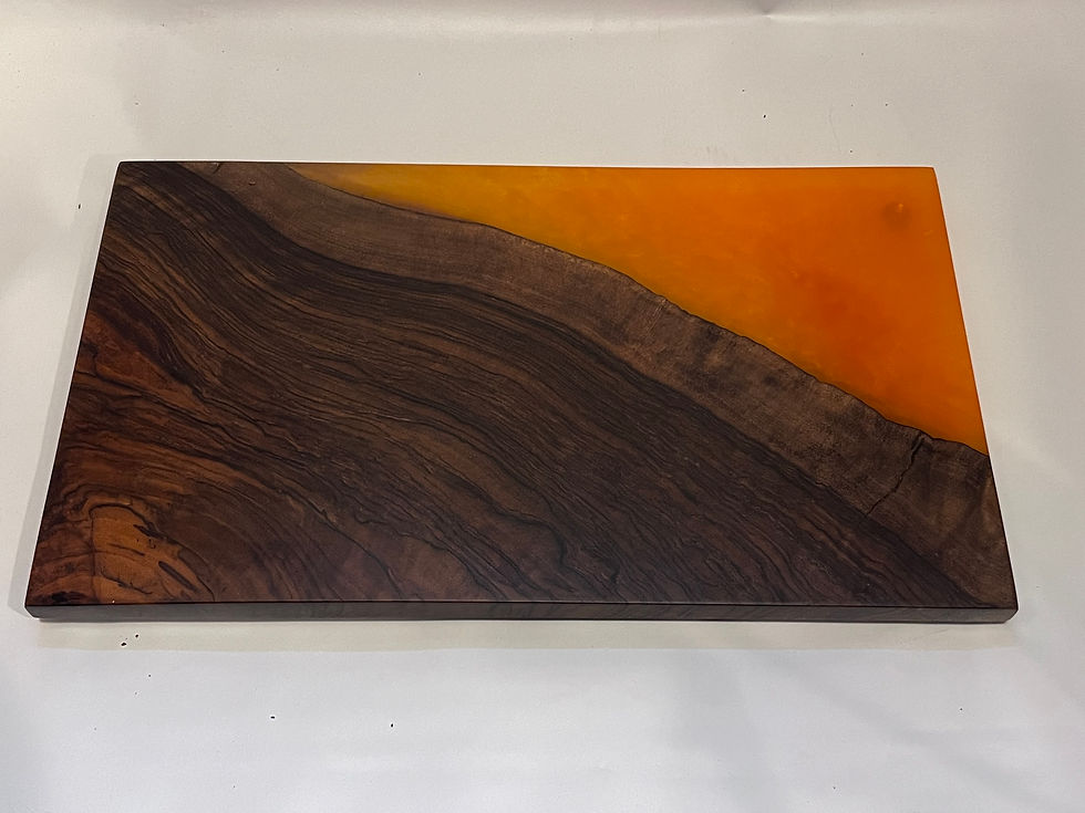 Thumbnail: Live Edge Bastone Walnut Resin Charcuterie Board