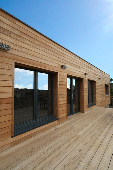 maison bois bardage red cedar