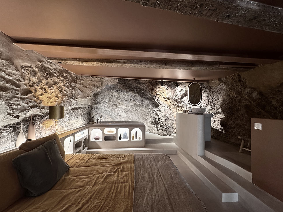 Appartement creusé dans la roche