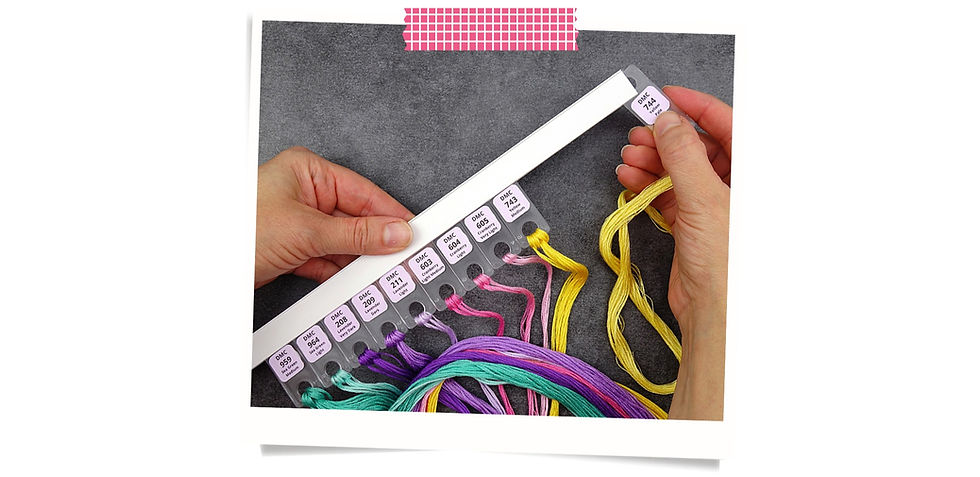 Annie's Keeper project slide with thread drops on it for embroidery thread storage