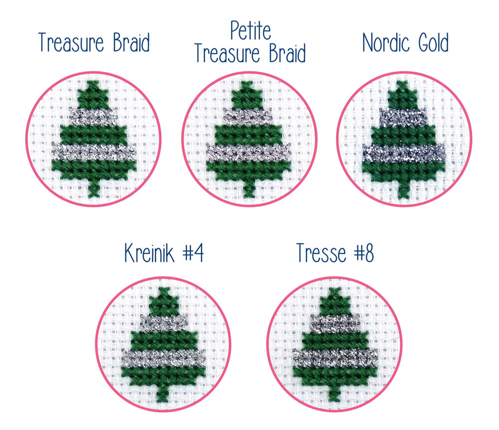 How to use metallic threads to cross stitch