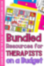 Board game titled "Donut Worry About Making Mistakes Game" with donut graphics. Text: "Bundled Resources for Therapists on a Budget."