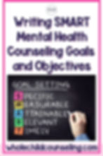 Hand writing "SMART" on a chalkboard acronym for Specific, Measurable, Attainable, Relevant, Timely. Text: Writing SMART Goals.
