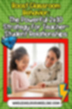 Smiling teacher and child playing a game at a table. Text: Boost Classroom Behavior, 2x10 Strategy, WholeChildCounseling.com.