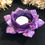 Thumbnail: Purple lotus flower candle holder with LED candle
