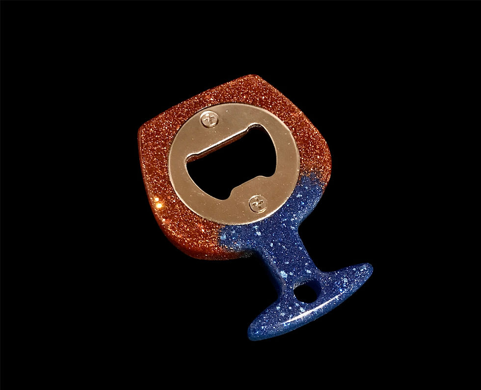 Thumbnail: Bottle opener - glass shape - Any colour