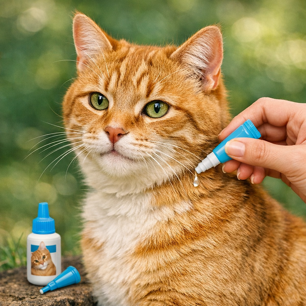 cat receiving flea tick heartworm preventioncapcvet+1 treatment