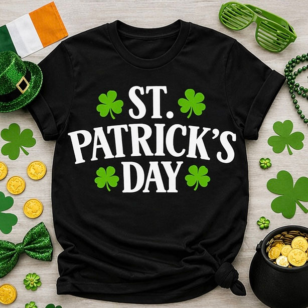 Thumbnail: St. Patrick's Day Printed Shirt | Classic Shamrock Tee