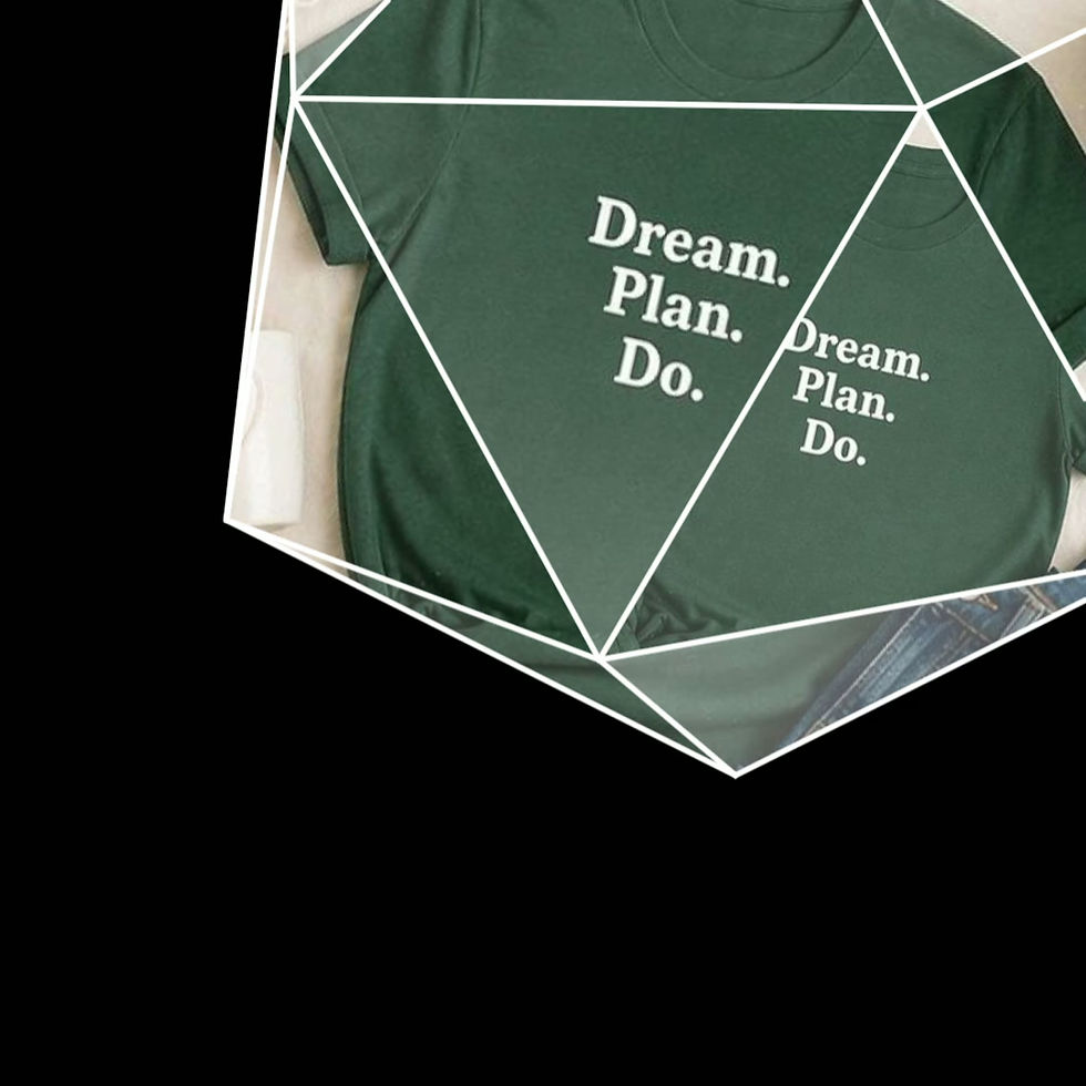 Thumbnail: Motivational Unisex Printed T-Shirt | Dream. Plan. Do.