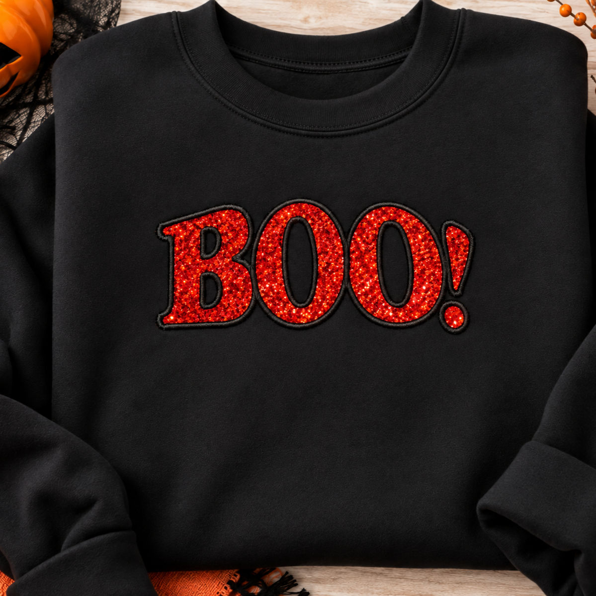 Halloween BOO Glitter Sweatshirt