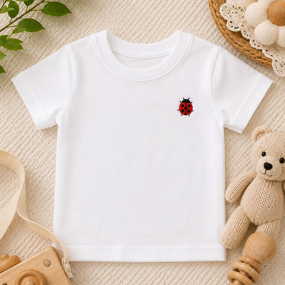 Thumbnail: Embroidered Ladybug Baby Outfit